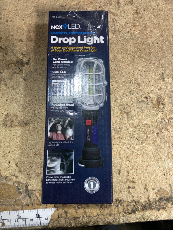 Photo 1 of (Improved) NextLED NT-5571 Rechargeable Magnetic LED Work Light, 1000 LM Trouble Light, Cordless LED Drop Light, Mechanic Flashlight for Garage, Enhanced Magnetic Base & Hook, Automotive Tasks