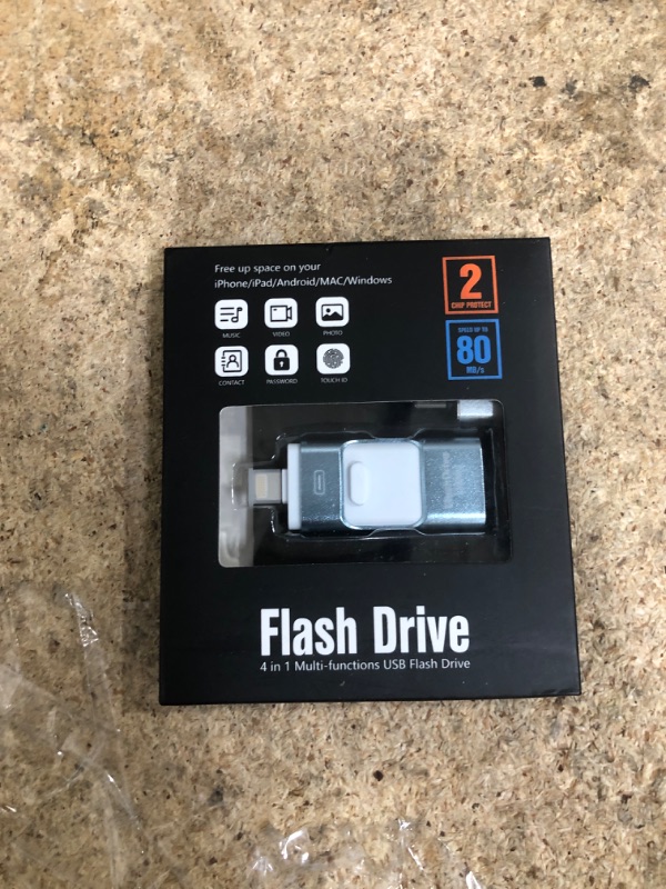 Photo 1 of 256GB Flash Drive for iPhone Photo Stick,Thumb Drive USB Stick High Speed Transfer USB Drives External Picture Video Storage Memory Expansion for iPhone/iPad/PC (Blue)