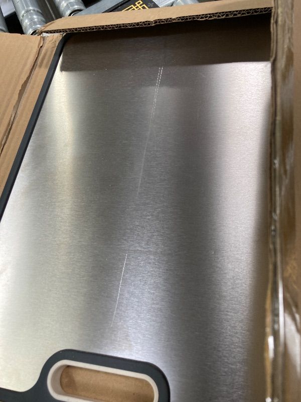Photo 1 of ***SCRATCHED***Double-Sided Non Toxic Titanium Cutting Boards for Kitchen – Meat & Vegetables, Easy Clean, No Odor, Knife-Friendly Surface, Juice Groove, Dishwasher Safe Chopping Board,15" x 10"***SCRATCHED***