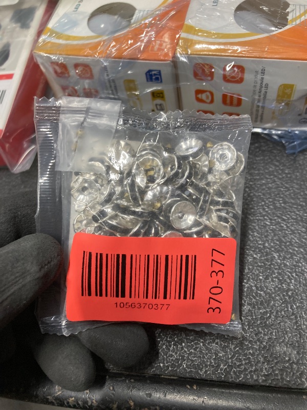 Photo 1 of *Used/Minor Damage* Allb 100Pcs Rondelle Spacer Beads 10mm Silver Plated Czech Crystal Rhinestone for Jewelry Making Loose Beads for Bracelets, black