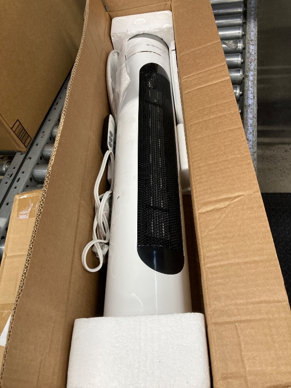 Photo 1 of ***DAMAGED -SELLING AS NON-FUNCTIONAL*** Space Heater for Indoor Use, 34" Space Heater for Large Room, 1500W Tower Heater with Remote, Adjustable Thermostat, 12H Timer, 70° Oscillation, Overheat & Tip-Over Protection, White