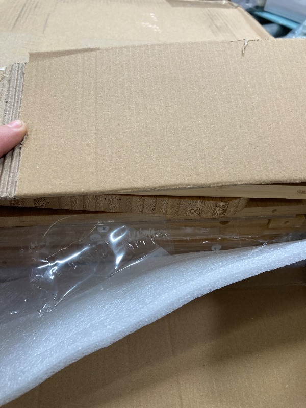 Photo 1 of ***DAMAGED -SELLING AS IS*** bamzc brz Bamboo Bread Box for Kitchen Countertop, Double Layer Kitchen Counter Organizers and Storage for Fruits, Tea, Spices, Coffee, Vintage Bread Bin Container with Cutting Board, Natural