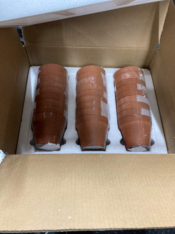Photo 1 of [26 Pack] 4" Planter Nursery Pots Clay Pots Terracotta Pot Clay Ceramic Pottery Planter Cactus Flower Pots Succulent Nursery Pots Garden Terra Cotta Pots with Drainage Hole (4")