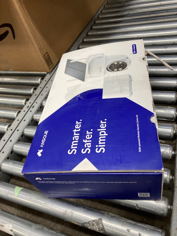 Photo 1 of ***MISSING BRACKETS AND MANUAL**ANSQUE Security Cameras Wireless Outdoor Home System, 4 Camera Kit, No Subscription Fees, Solar Powered, Local Storage, 365-Day Battery Life, 360°PTZ Surveillance, Auto Tracking, 2K Color Night Vision