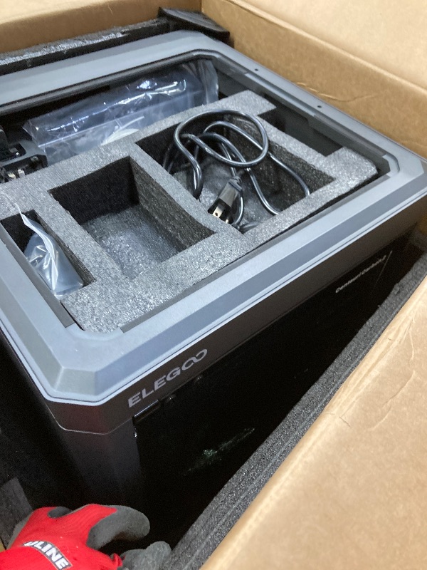 Photo 1 of **PARTS ONLY/SCREEN NOT WORKING***ELEGOO Centauri Carbon 2 Combo Multi Color 3D Printer, CoreXY 500mm/s High Speed Multicolor Printing with Canvas, 1-Click Full Auto Leveling and 350°C High-Temp Nozzle, 256x256x256mm Build Volume