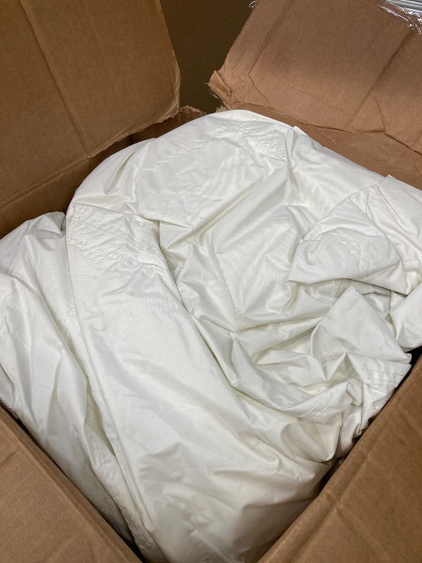 Photo 1 of **MISSING BLOWER***9FT White Bounce House,Inflatable Toddler Bouncy House for 3-6 Age Kids Party Gift with Blower White Jumper Bouncy Castle Wedding Decorations for Outdoor Play Backyard