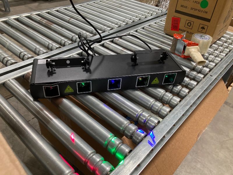 Photo 1 of **MISSING REMOTES***U`King Stage Laser Light DJ Light, 5 Beam Effect Sound Activated DJ Party Lights RGBYC LED Projector Music Lights with Remote Control DMX for Dancing Birthday Bar Pub Stage Lighting(2PC)