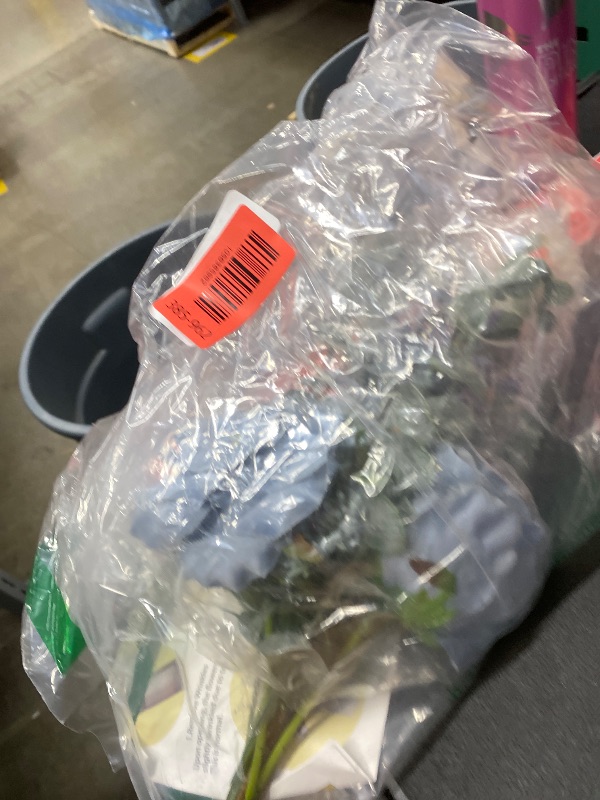 Photo 1 of **MISSING VASE***Artificial Flowers in Vase, Silk Roses Flowers Artificial Eucalyptus Lavenders Small Daisies and Fake Plants in White Ceramic Vase, Rustic Farmhouse Floral Arrangements Décor, Plants for Living Room