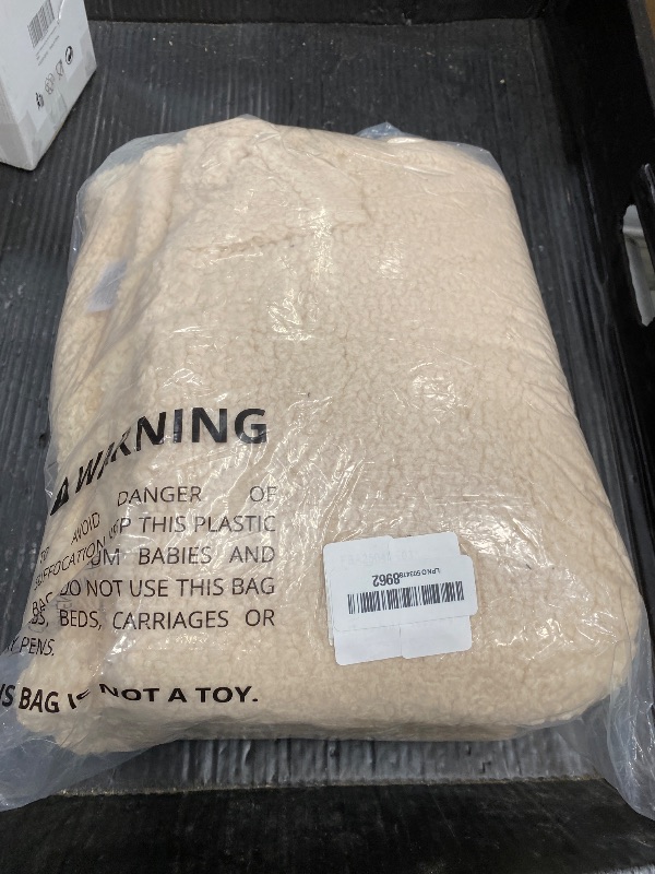 Photo 1 of 1 Pack 3 Calming Blankets Fluffy Premium Fleece Pet Blanket Soft Sherpa Throw for Dog Puppy Cat Beige Large (41" x31'')