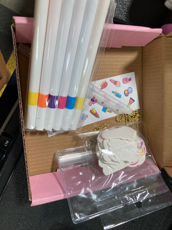 Photo 1 of ***WHAT YOU SEE IS EVERYTHING INCLUDED*NOTHING ELSE***
Snidov 3D Puffy Paint Kit for Kids Ages 3+ | 12 Colors Magic Foam Paint & 21 Art Canvases | DIY Texture Painting Kit with Display Bags & Chains (Pink)***WHAT YOU SEE IS EVERYTHING INCLUDED*NOTHING ELS