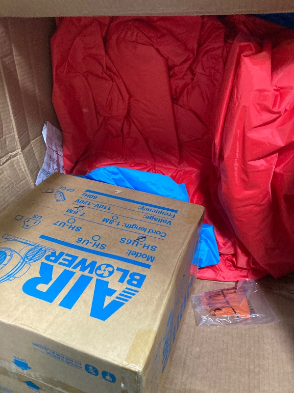 Photo 1 of *Damaged/Hole* Big Inflatable Bounce House for Party,18.7ft x 13ft,Double Slide,Double Basketball Hoop,Fun Central Obstacle,Throw Ball Game,Reinforced PVC Bounce Floor,Jumping Bouncy Castle Holds 6 Kids