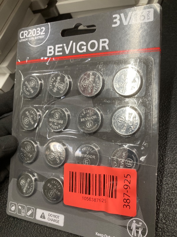 Photo 1 of *2 pack* BEVIGOR 2032 Battery Compatible with AirTag CR2032 Lithium 3V Coin Battery for Child Safety, Suitable for Key Fobs, Smart Sensors, Scales, Candles and More (CR2032-16P)