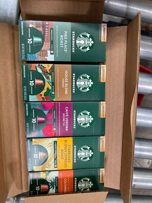 View 2 of **BB 5/21/2026***Starbucks by Nespresso Original Line Variety Pack Coffee, 50-count Espresso Pods