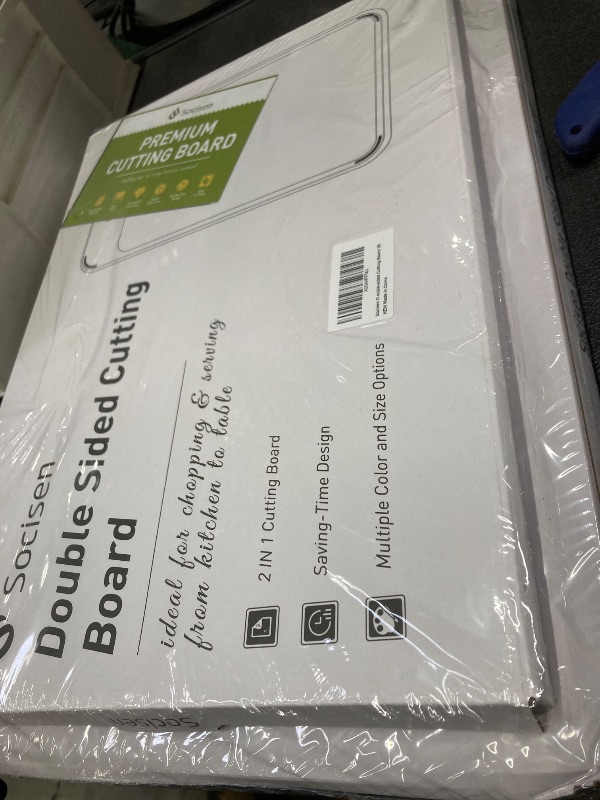 Photo 1 of *FACTORY SEALED* 2 in 1 Stainless Steel Cutting Board with Handle 2 Packs Double Sided Cutting Board Stainless Steel Chopping Board Extra Large Big Small Best Hardwood Kitchen Counter Organic Vegetable Meat BBQ Kit