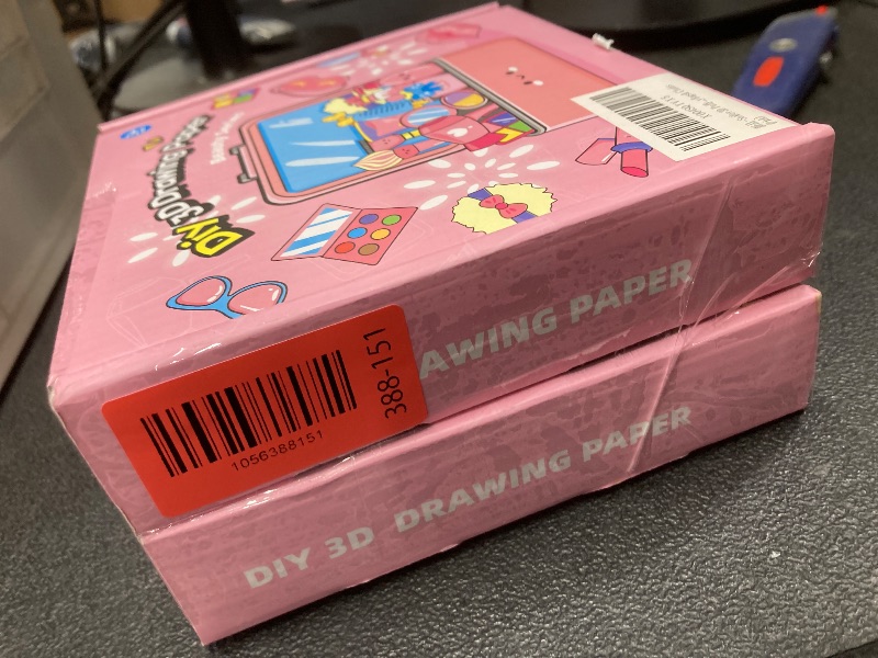 Photo 1 of *2 pack* Snidov 3D Puffy Paint Kit for Kids Ages 3+ | 12 Colors Magic Foam Paint & 21 Art Canvases | DIY Texture Painting Kit with Display Bags & Chains (Pink)