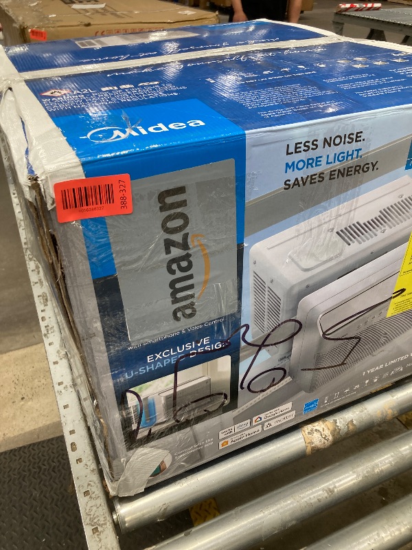 Photo 1 of *vents are dented* Midea 6,000 BTU U Shaped Smart Inverter Window Air Conditioner - Cools 250 Sq Ft, Ultra Quiet with Open Window Operation - Alexa/Google Assistant Compatible, 37% Energy Savings, Remote (2026 Edition)