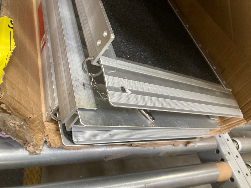 Photo 1 of *used/Scratches* *end of box missing* Ruedamann 10'L Wheelchair Ramp, 600Lbs Capacity, Non-Slip Threshold Ramp, Portable Aluminum Folding Handicap Ramp for Home, Wheelchairs, Steps, Stairs, Doorways, Curbs