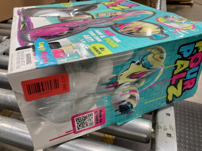 Photo 1 of *Box damaged* Pour Palz DIY Paint Pouring Kit – 1 XL Balloon Dog, 4 Acrylic Pour Paints, Mixing Cups & Tools, Create Unique Marbled Art, Fun Hands-On Craft Kit for Kids & Adults, Candy Ripple, Ages 5+