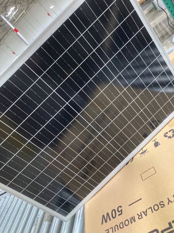 Photo 1 of *Minor damage* SOLPERK Solar Panel Kit 50W 24V, Intelligent Waterproof 10A PWM Controller, Home Outdoor Solar Battery Charger for RV Car Boat Marine Tractor Camping, 24 Volt Batteries Solar Panel Charger