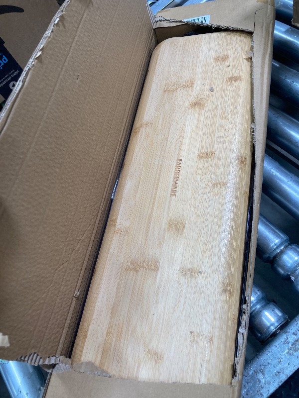 Photo 1 of **MISSING LID***FARBERWARE Rectangular Build-a-Board Cutting Board with Single Compartment and Clear Locking Lid for Charcuterie, Snacks, and More, Bamboo