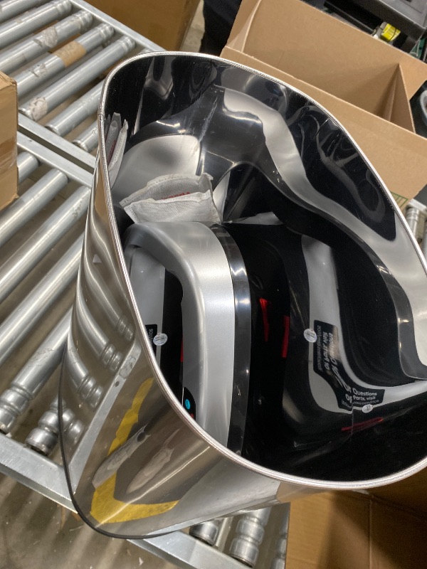 Photo 1 of ***DAMAGE -NON -FUCTIONAL -SELLING AS IS***iTouchless 13 Gallon Oval Trash Can with Odor Filter, Fingerprint-Proof Stainless Steel, 50L  Kitchen Garbage Bin