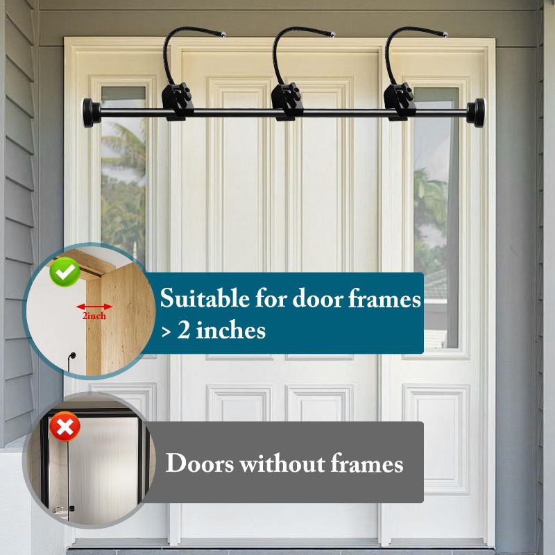 Photo 1 of ***PARTS ONLY*** LUTTY Garland Hanger for Front Door Frame Adjustable 26.77''-89.37'' Heavy-Duty Door Wreath Hanger Holder for Christmas & Halloween Decorations, Wreaths, Lights, No-Drill, Damage-Free