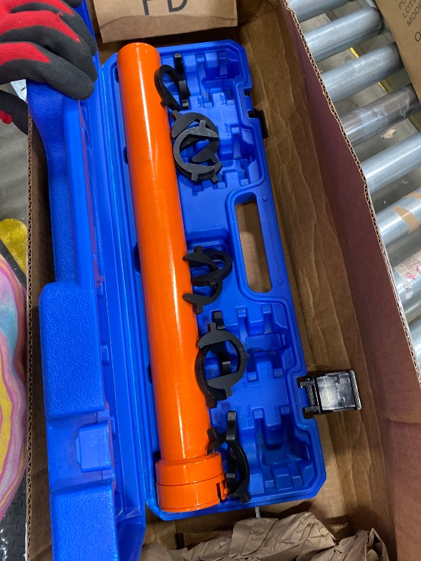 Photo 1 of  Inner Tie Rod Removal Tool, Master Inner Tie Rod Tool Set with 12 Crowfoot Adapters & 1/2 Inch Drive Tube for Tie Rods Remove & Install Suitable for Domestic & Import Cars(Blue)