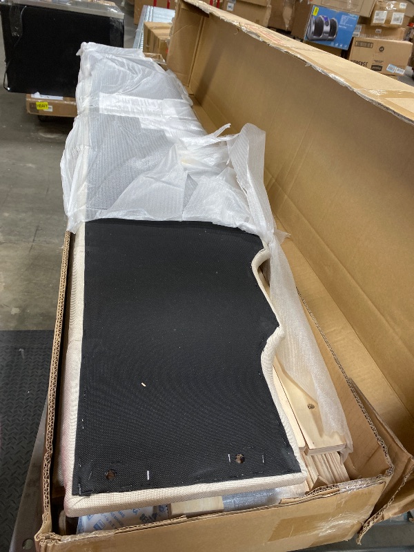 Photo 1 of ****Missing Box 1***** Merax Full Size Upholstered Daybed, Sofa Bed Frame with Underneath Storage, Space-Saving Corner Day Bed for Living Room Bedroom & Guest Room, No Box Spring Needed, Beige