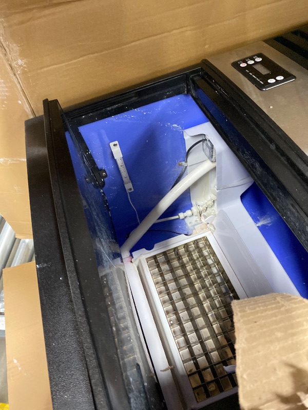 Photo 1 of ***USED -SELLING AS PARTS ONLY*** Commercial Ice Maker Machine 160lbs/24H Ice Production, with 27lbs Ice Storage Under Counter Ice Maker, Self-Cleaning, 24 Hour Timer Stainless Ice Maker for School, Home, Bar