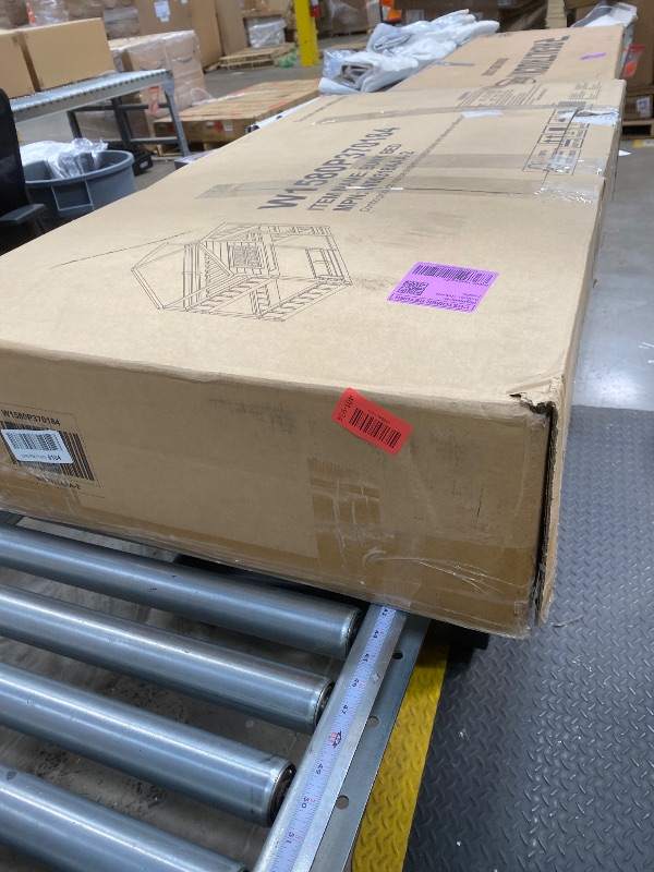 Photo 1 of ****MISSING BOX 1****
Bellemave Bunk Bed Twin Over Twin with Ladder, House Bunk Beds with Bookshelf and Window for Kids, Teens, Beige & Natural