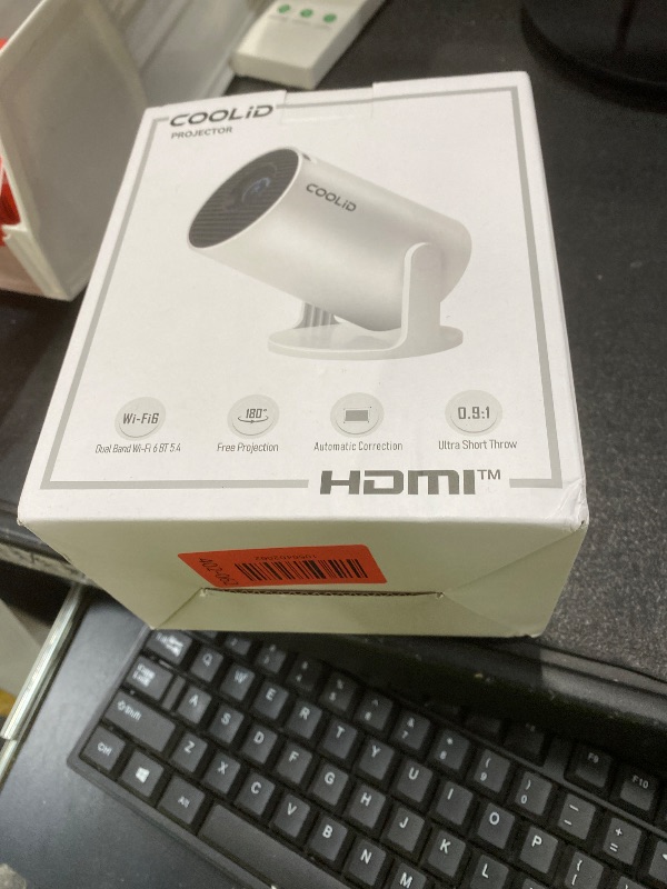 Photo 1 of [Built-in Apps & 2026 Upgraded] Mini Projector Support 4K 1080P Auto Keystone 180° Rotatable with WiFi 6 and Bluetooth 5.4, Projector Portable Compatibile with HDMI/TV Stick/Memory Stick/Laptop-Black