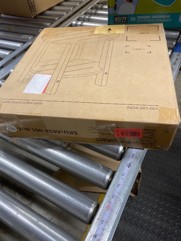 Photo 1 of ***Factory seal****

SERWALL Round Outdoor Side Table, HDPE Small Adirondack End Table,2-Tier Patio Side Table for Backyard Pool Porch Garden Lawn, White