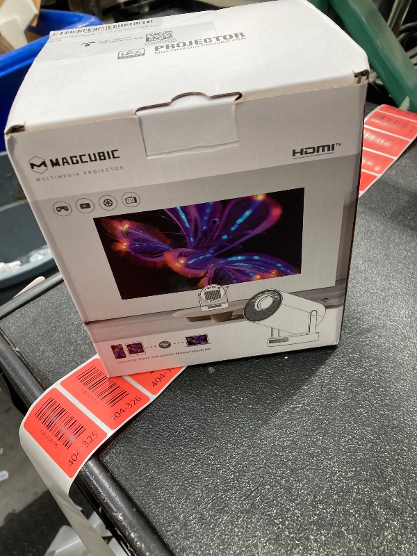 Photo 1 of ?Electric Focus?Magcubic Mini Projector 4K Support, Portable Projector with WiFi 6 and Bluetooth 5.4, Smart Proyector, 5W Soundbase Speaker, 180°Rotation for Home Theater