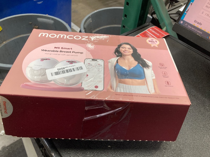 Photo 1 of ***MISSING PARTS-SELLING AS IS***Momcozy M5 Smart APP Controlled Wearable Breast Pump, Hands-Free Wireless Electric Pump, 3 Modes 9 Suction Levels, BPA-Free, Portable Lightweight, 24mm Flange, 2-Pack Cozy Red