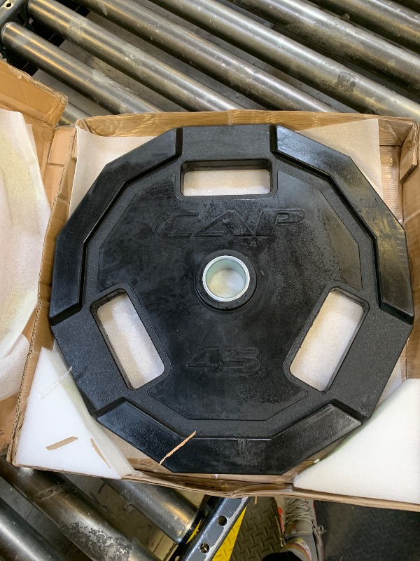 Photo 1 of CAP Barbell 45 Lb 12-Sided Rubber Coated Olympic Weightlifting Grip Plate – Single