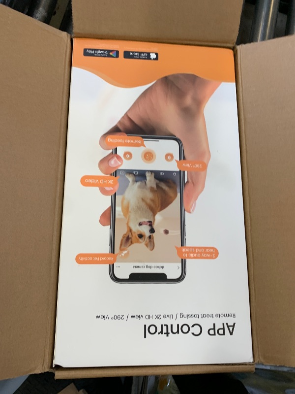 Photo 1 of Dog Camera with Treat Dispenser, 2K 330° View Pet Monitor with Phone App, Night Vision, 2.4 &5G WiFi, Interactive 2-Way Audio Speaker, Motion Detection, Smart Home Indoor Cam, No Subscription Fee