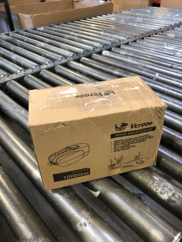 Photo 1 of VCRAZE Pond Aerator Pump Pond Aeration Kit with Check Valves Air Stones Airline Tubing, All-in-1 Pond Air Pumps for Outdoor Ponds up to 1000 Gallon