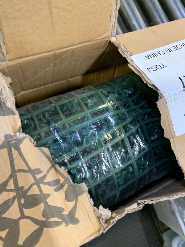 Photo 1 of DOPGIB Artificial Ivy Privacy Fence Screen,128"x 72" (64 SQFT) UV-Anti Faux Boxwood Roll Grass Wall Panels for Patio Balcony Privacy, Garden, Backyard Greenery Wall Backdrop Decor