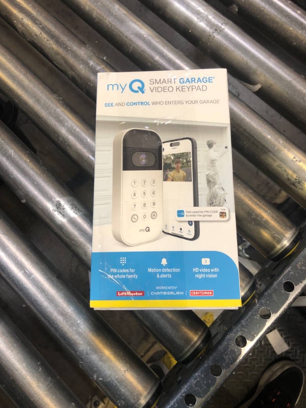 Photo 1 of **INCOMPLETE** myQ Smart Garage Door Video Keypad with Wide-Angle Camera, Customizable PIN Codes, and Smartphone Control–Take Charge of Your Garage Access Works with Chamberlain, Lift Master and Craftsman openers, White