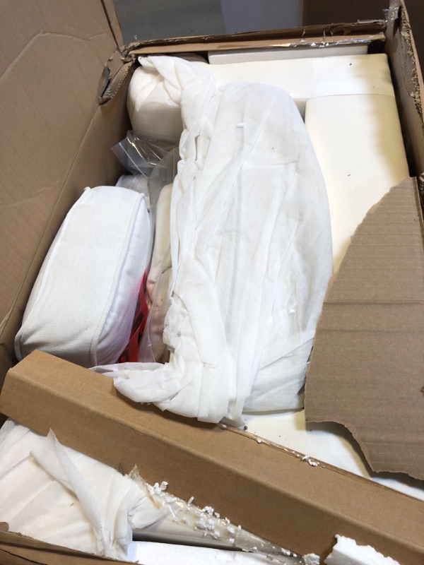 Photo 1 of OSP Home Furnishings Ashton Rolled Arm Chair with Slipcover, White