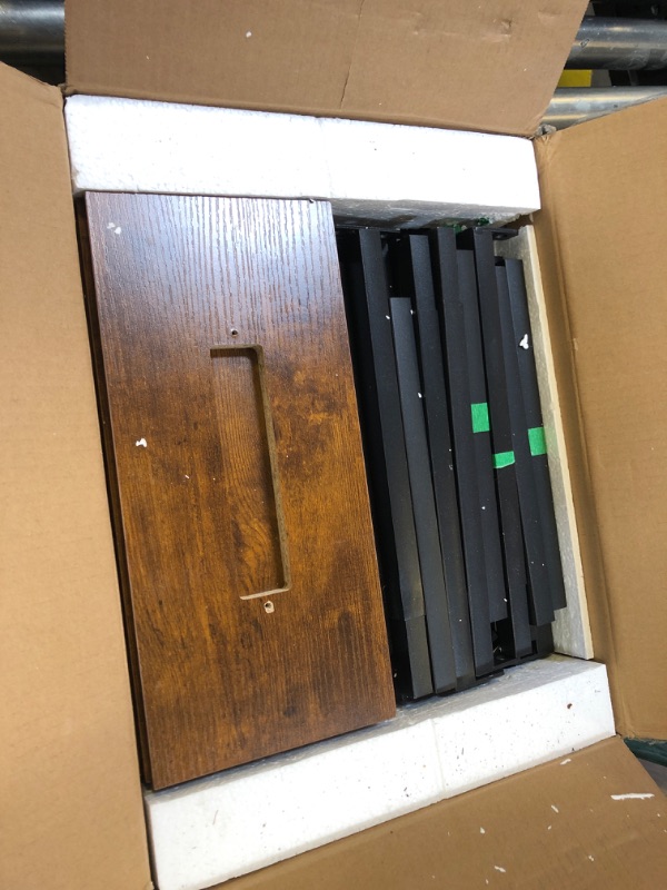 Photo 1 of GRLEAF 63" Narrow Console Sofa Table with Built-in Power Strip (2 AC Outlets & 2 USB Ports) – 4.9ft Power Cord, Metal Frame, Easy Assembly, Ideal for Behind Couch, Hallway, and Office | Rustic Brown