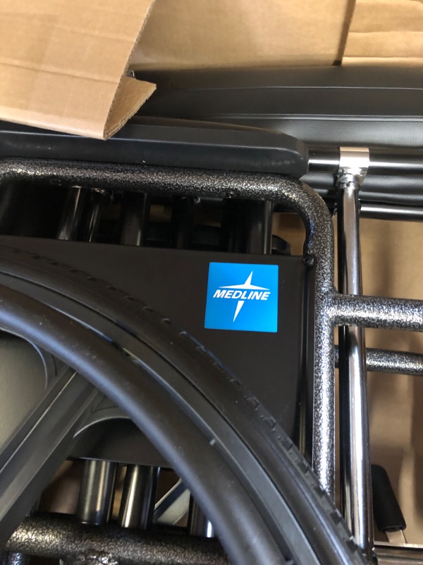 Photo 1 of 22" Bariatric Wheelchair, Removable Desk-Length Armrests and Swing-Away Foot Rests