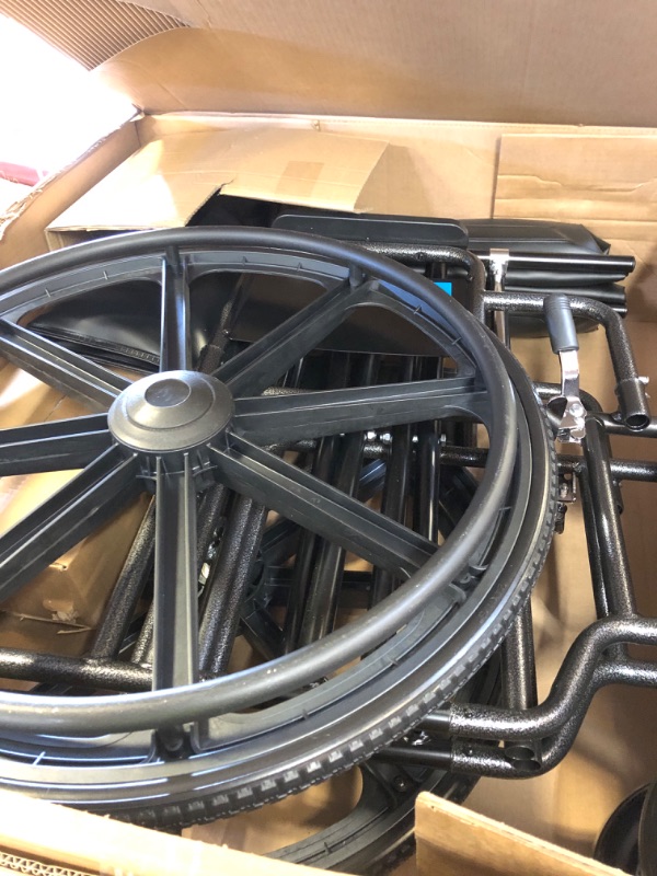 Photo 1 of 22" Bariatric Wheelchair, Removable Desk-Length Armrests and Swing-Away Foot Rests