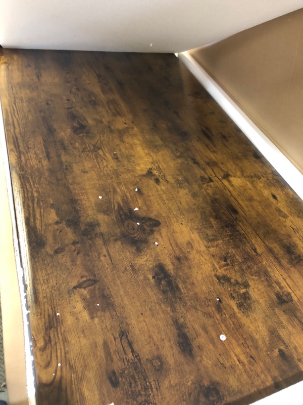 Photo 1 of efluky Washer Dryer Countertop, Wood Countertop with Edge Rails for Laundry Room Organization and Storage, Washer Dryer Topper for Laundry Room, 27.5" x 54" Rustic Brown