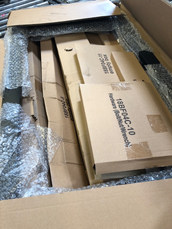 Photo 1 of Olee Sleep 18 Inch Heavy Duty Steel Slat Anti-Slip Support, Easy Assembly Platform Bed Frame, Noise Free Steel Mattress Foundation, Maximum Storage, No Box Spring Needed, Black, Cal King Size