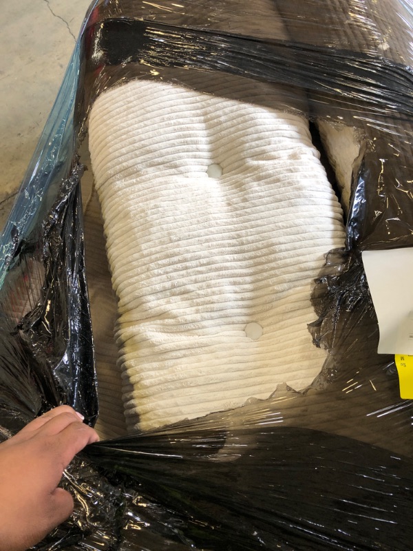 Photo 1 of BONLESS WHITE COUCH UNKNOWN EXACT SIZE