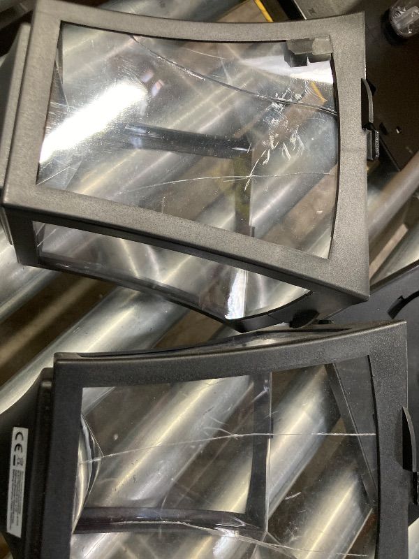Photo 1 of **SOME COVERS HAVE CRACKS***2 PACK Solar Post Lights Outdoor Waterproof, Dusk to dawn Warm Yellow Lights, Outdoor Planter for Real or Fake Flowers, Solar Lights for Lawn, Patio, Front/Back Door