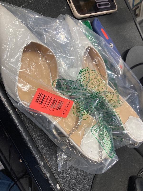 View 2 of ***USED*** Vertundy High Heel Stiletto Pumps for Women with Closed Pointed Toe Ankle Strap Fashion Strappy Sandals Comfortable Party Wedding Dressy Shoes White