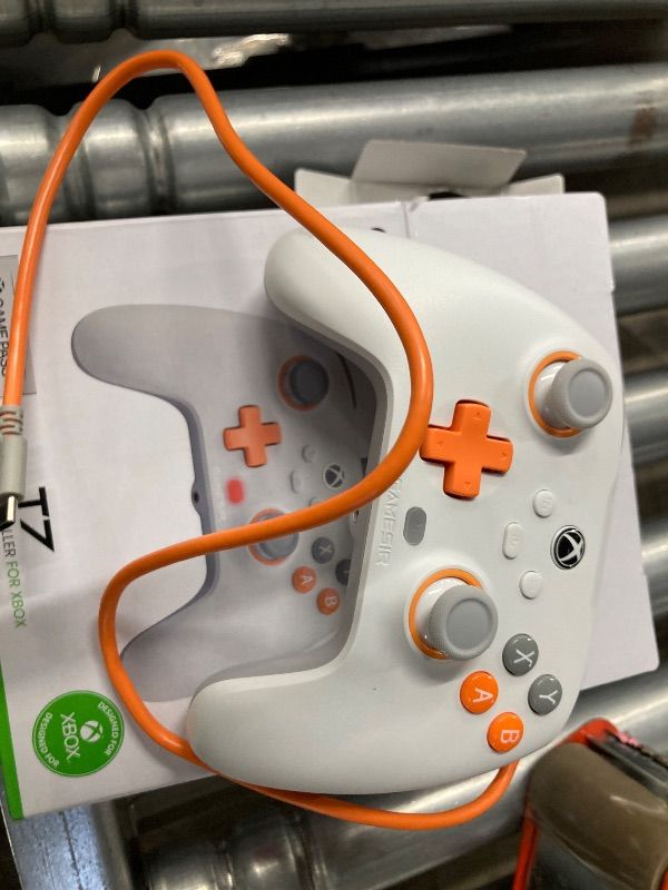 Photo 1 of **PARTS ONLY/SOME BUTTONS DONT WORK**GameSir T7 Wired Controller for Xbox Series X|S, Xbox One & Windows 10/11, Plug and Play Gaming Gamepad with Hall Effect Joysticks/Hall Trigger, 3.5 mm Audio Jack - White