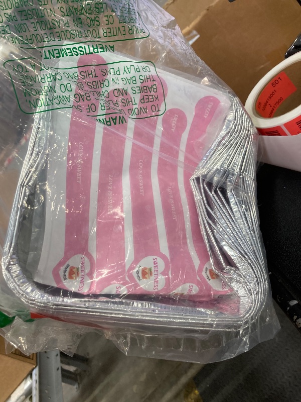 Photo 1 of (35-Pack) Pink 8x8 Inch Disposable Aluminum Pans with Plastic Lids,Stickers and Cake Spoons,Square Cake Pans for Parties,Baking Trays,Foil Pans for Holiday Cooking, Parties Meal Prep, Storage